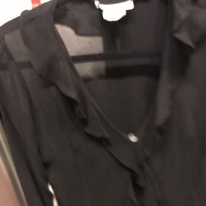 Black and white blouse